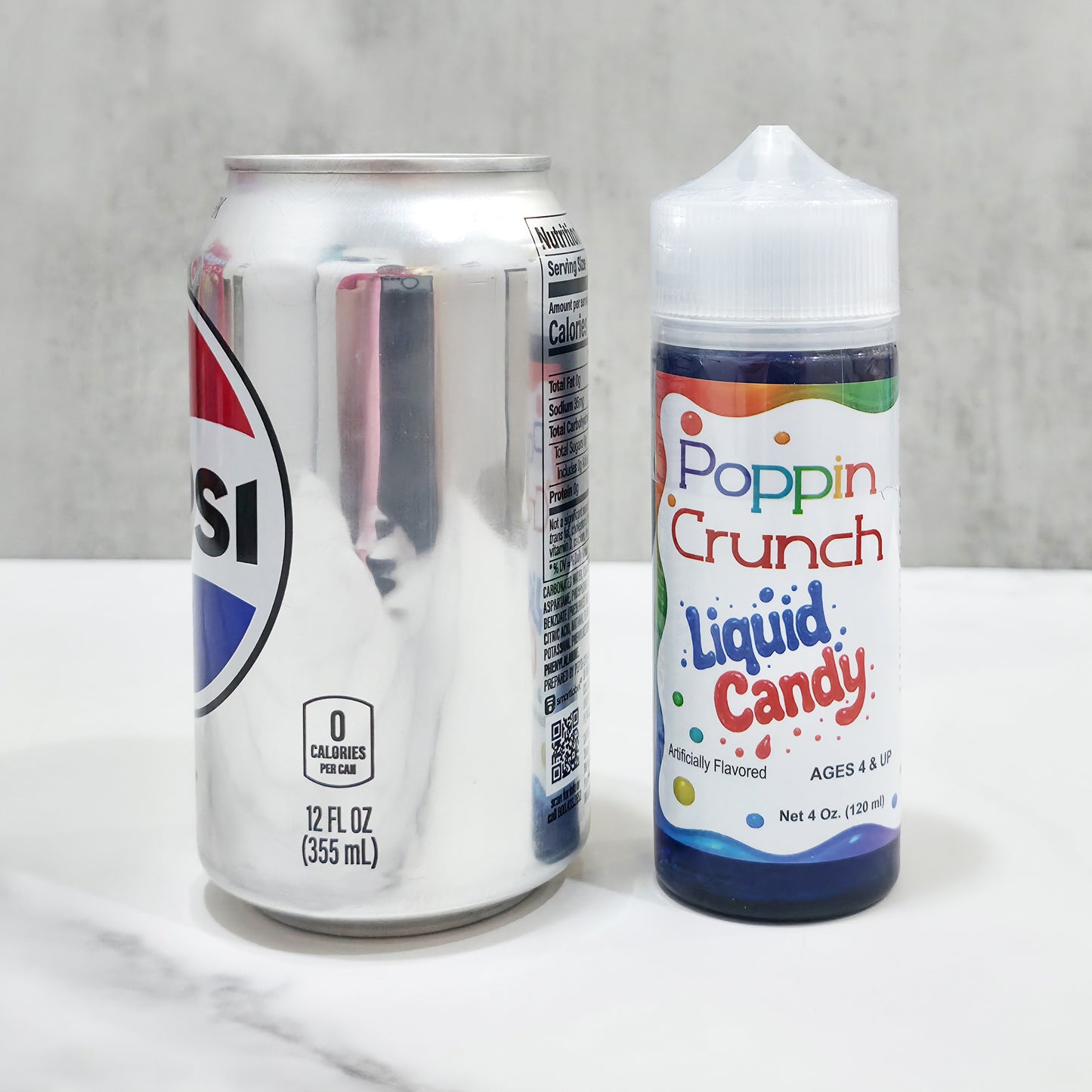 Poppin Crunch 120ml Liquid Candy - Option of sweet or sour - 42 Flavor Options
