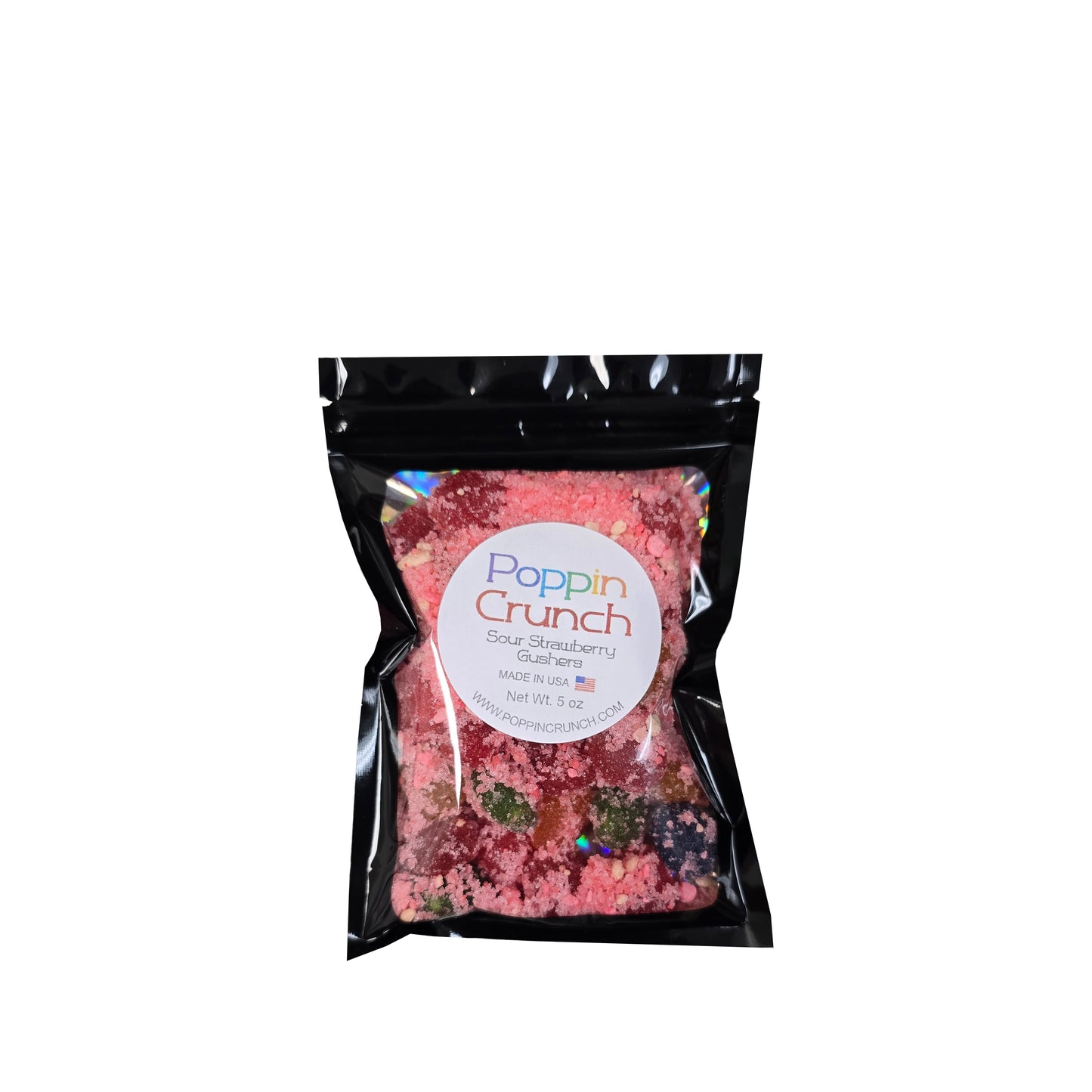 Poppin Crunch Strawberry Gushers Candy Snacks 1 - 2 LBS - Choice of Sweet or Sour Bonbon Candies Corn Sugar