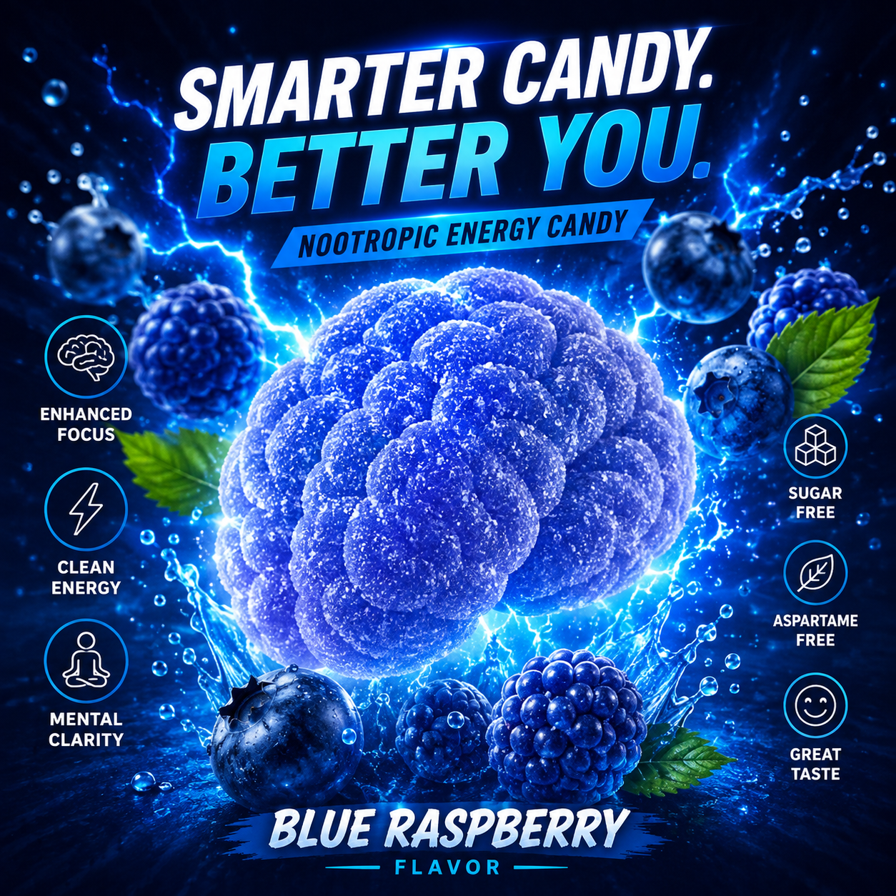 IQ Candy™ Blue Raspberry Nootropic Energy Candy