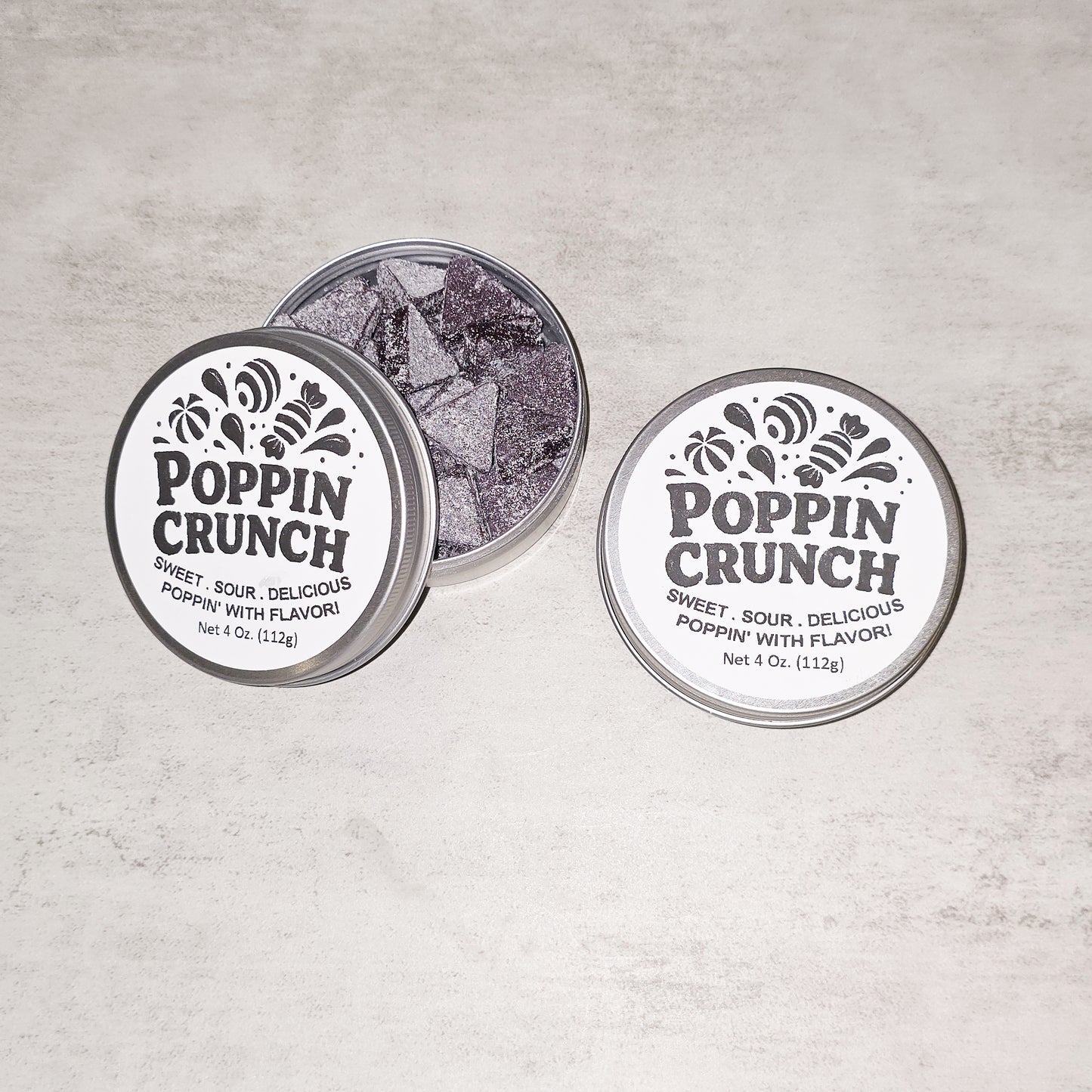 Poppin Crunch Sugar Free Mega Sour Candy Triangles