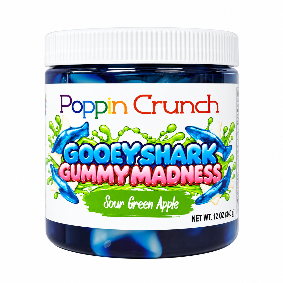 Gooey Shark Gummy Madness – Sweet & Sour Liquid Candy Gummies | 12 oz