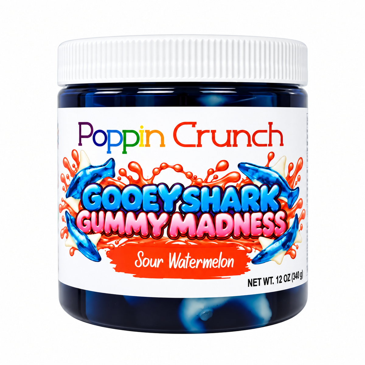 Gooey Shark Gummy Madness – Sweet & Sour Liquid Candy Gummies | 12 oz