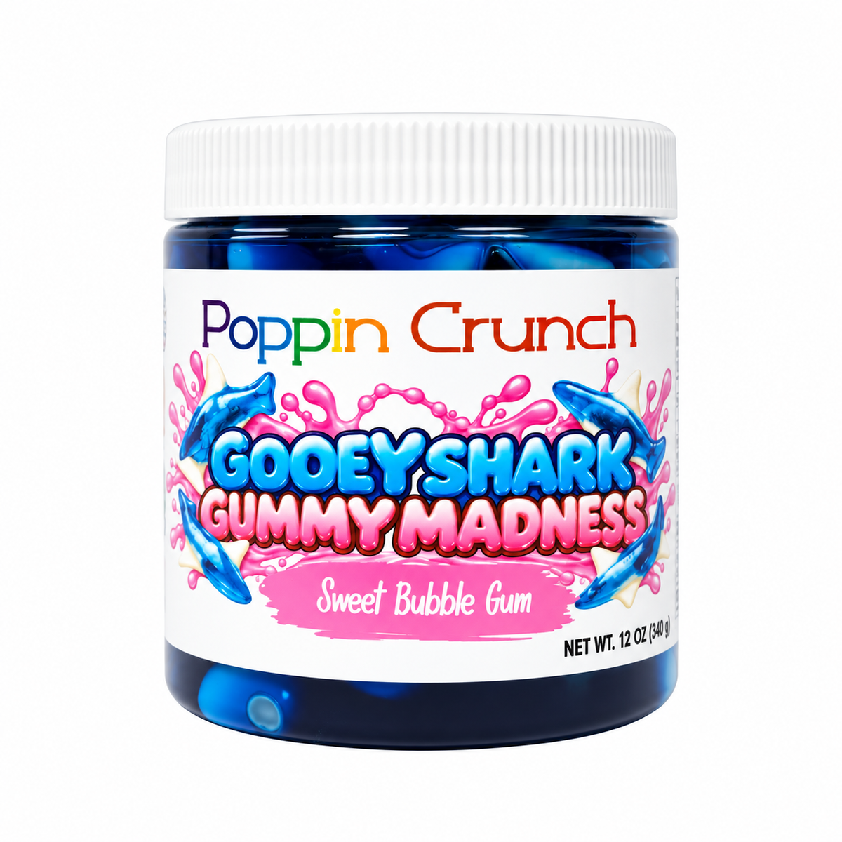 Gooey Shark Gummy Madness – Sweet & Sour Liquid Candy Gummies | 12 oz