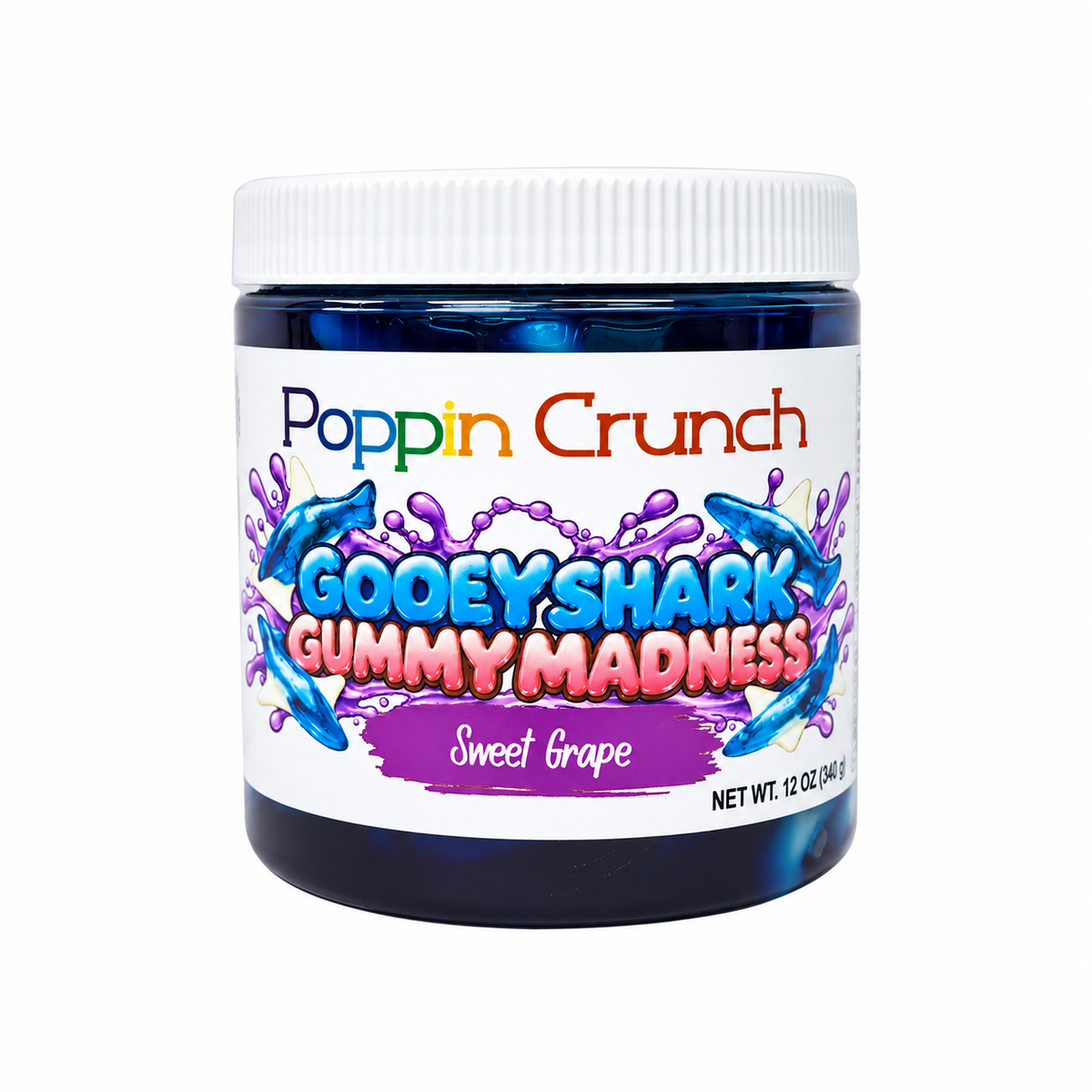 Gooey Shark Gummy Madness – Sweet & Sour Liquid Candy Gummies | 12 oz