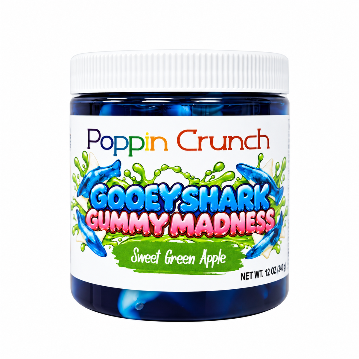 Gooey Shark Gummy Madness – Sweet & Sour Liquid Candy Gummies | 12 oz