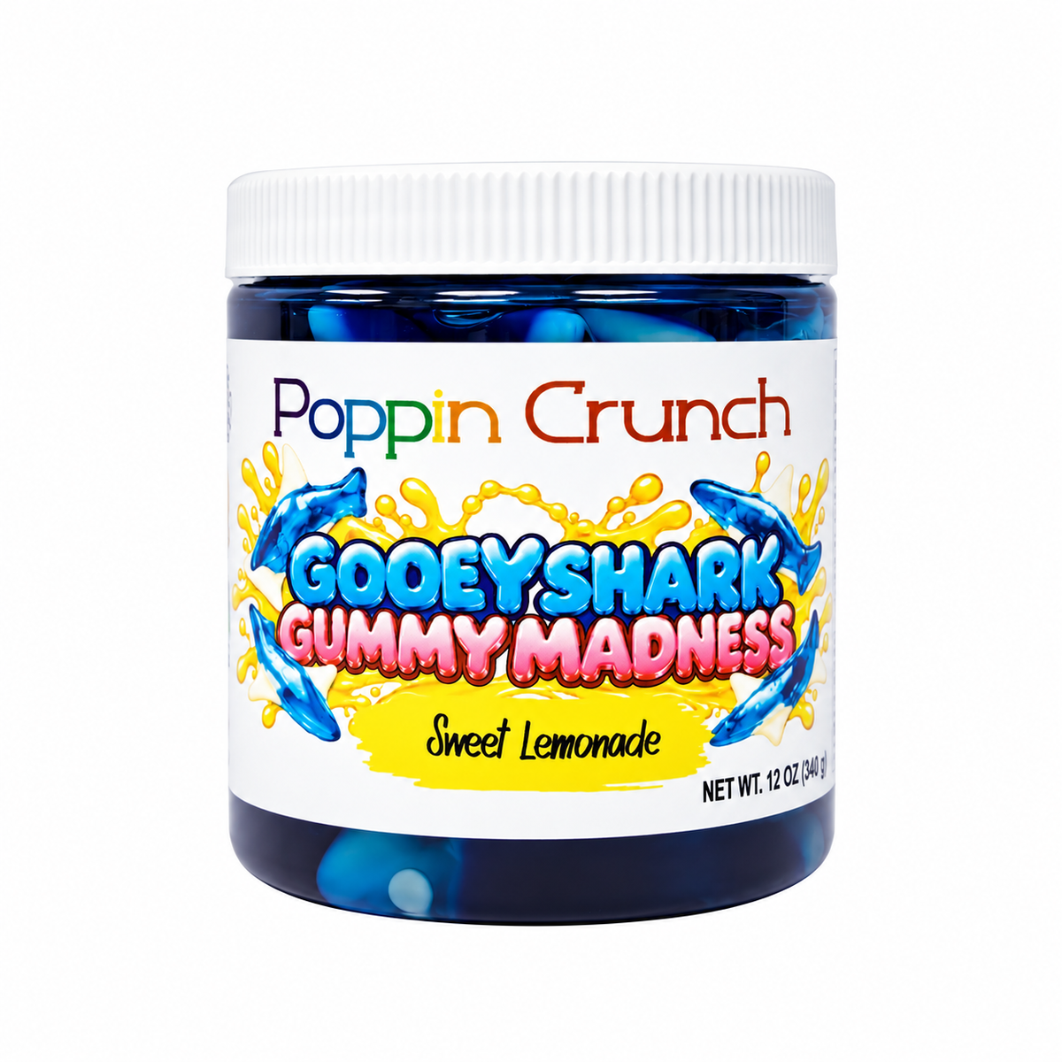 Gooey Shark Gummy Madness – Sweet & Sour Liquid Candy Gummies | 12 oz