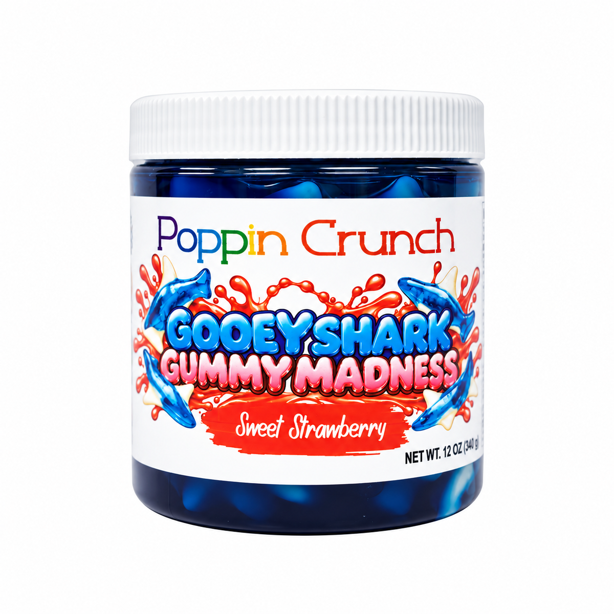 Gooey Shark Gummy Madness – Sweet & Sour Liquid Candy Gummies | 12 oz