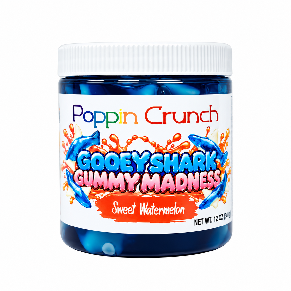 Gooey Shark Gummy Madness – Sweet & Sour Liquid Candy Gummies | 12 oz