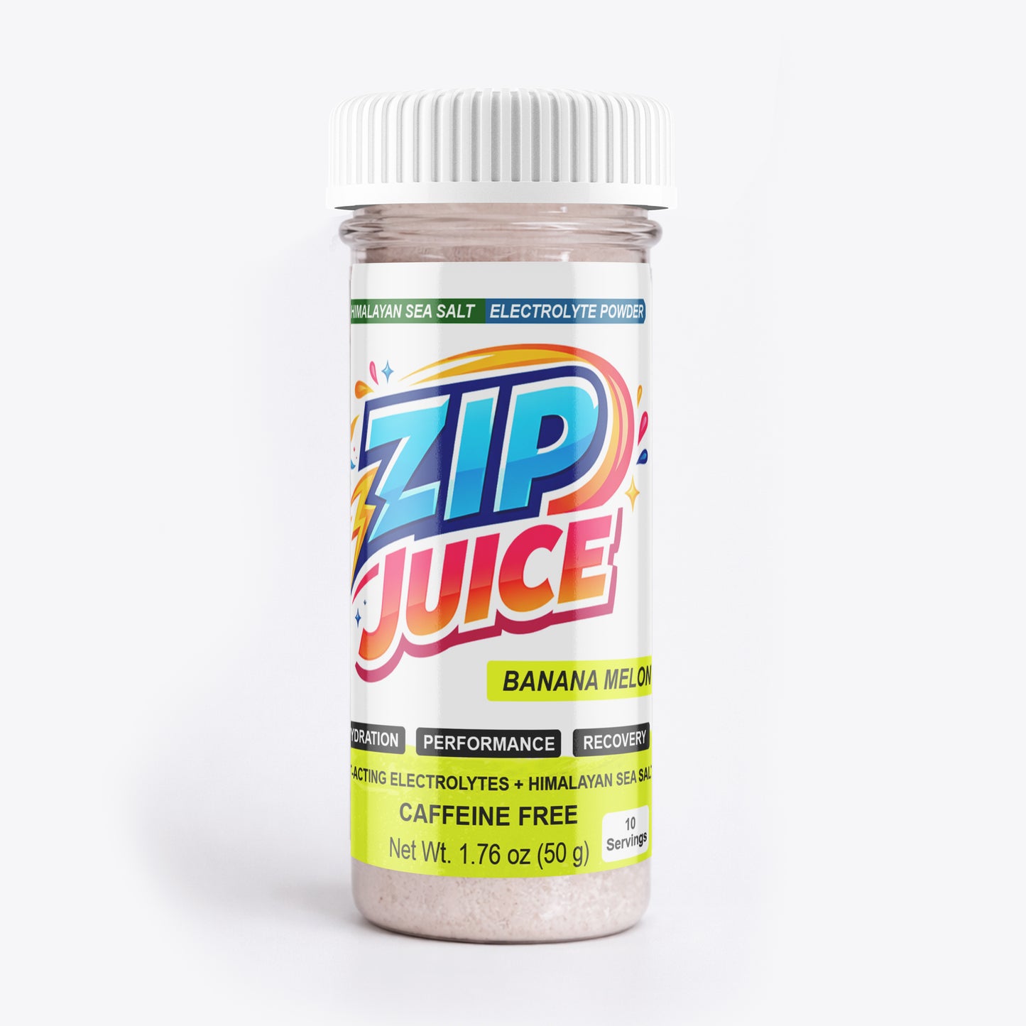 Zip Juice Caffeine Free Himalayan Sea Salt Electrolyte Powered Powder Drink Mix