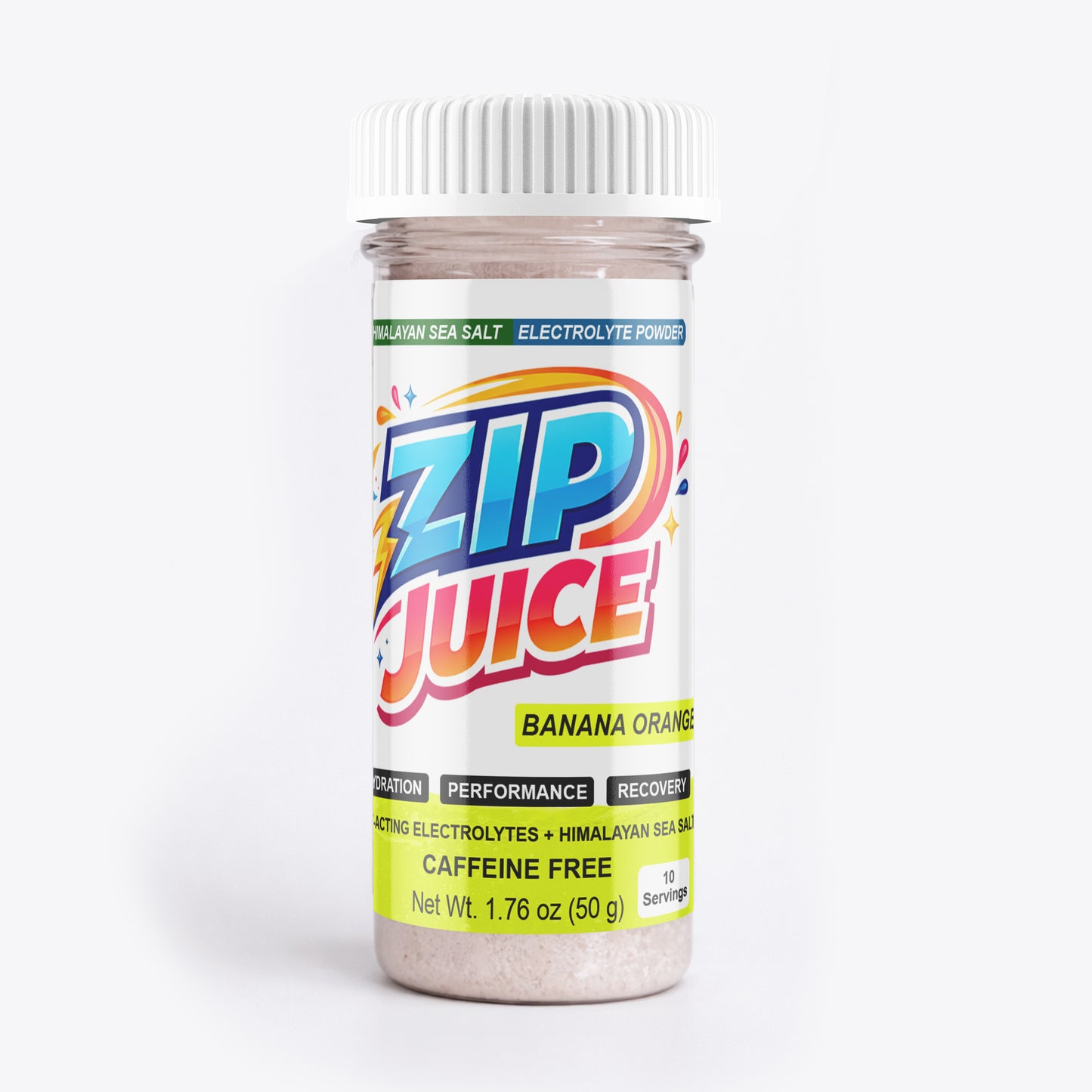 Zip Juice Caffeine Free Himalayan Sea Salt Electrolyte Powered Powder Drink Mix