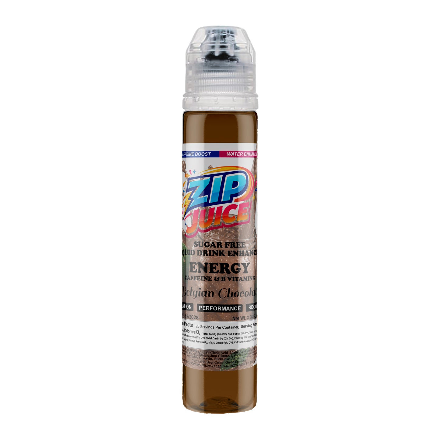 Zip Juice On The Go Sugar Free Water Enhancer with Caffeine and B Vitamins