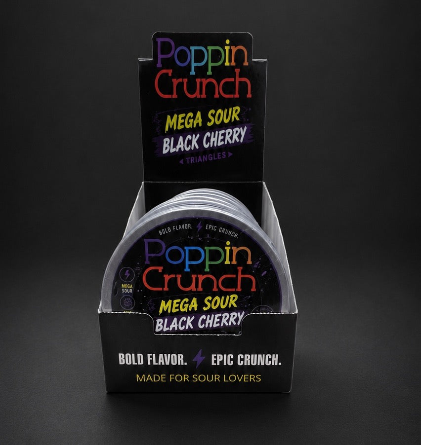 Poppin Crunch 5 Pack Retail Ready Sugar Free Mega Sour Candy Triangles