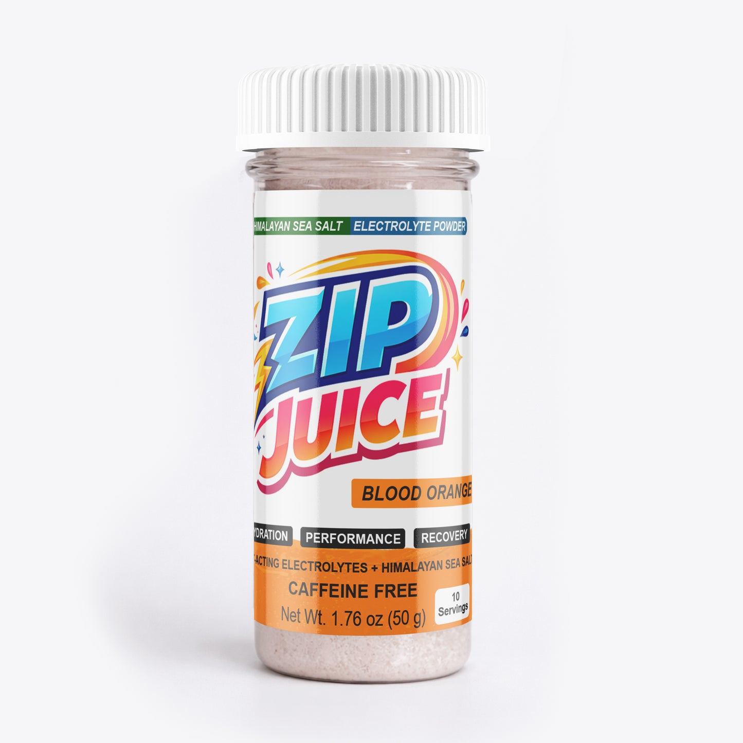 Zip Juice Caffeine Free Himalayan Sea Salt Electrolyte Powered Powder Drink Mix