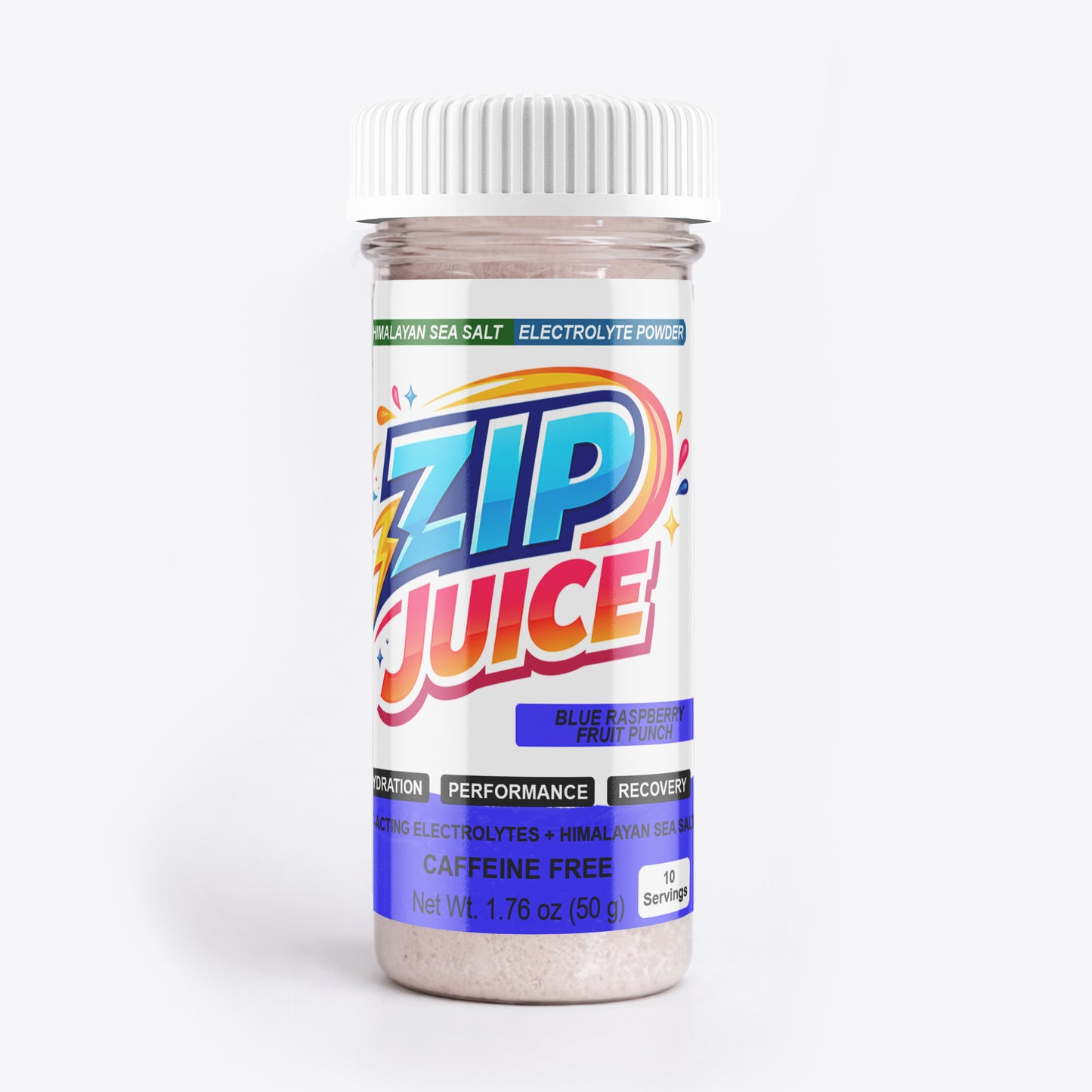 Zip Juice Caffeine Free Himalayan Sea Salt Electrolyte Powered Powder Drink Mix