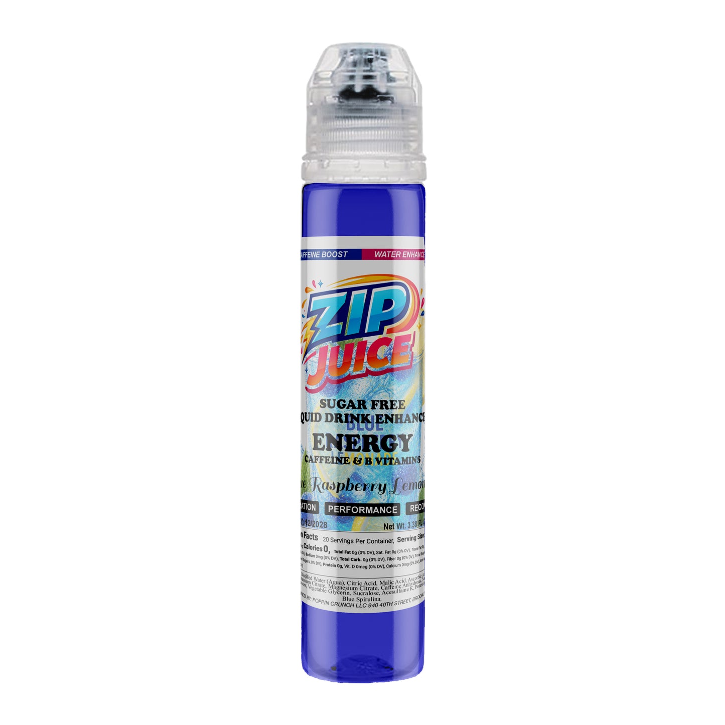 Zip Juice On The Go Sugar Free Water Enhancer with Caffeine and B Vitamins
