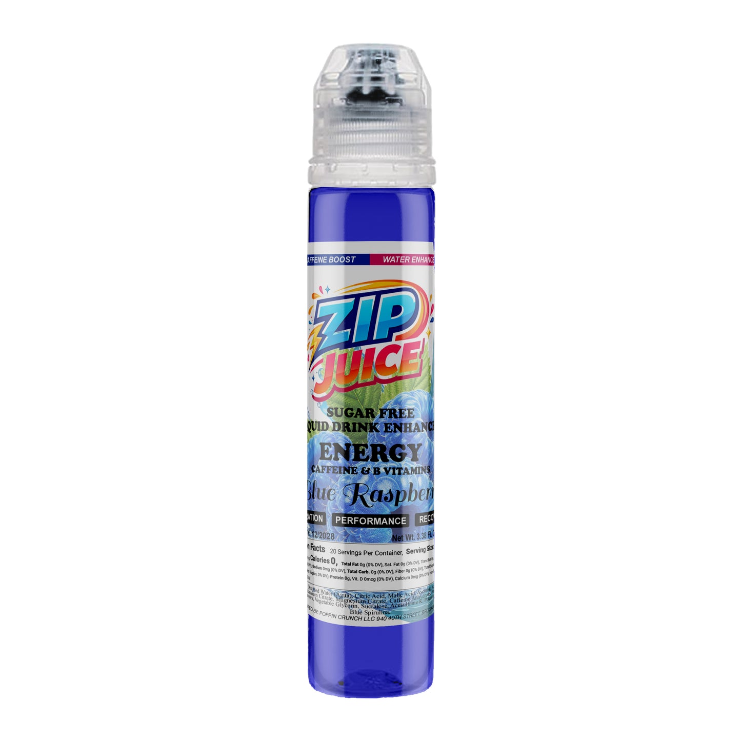 Zip Juice On The Go Sugar Free Water Enhancer with Caffeine and B Vitamins