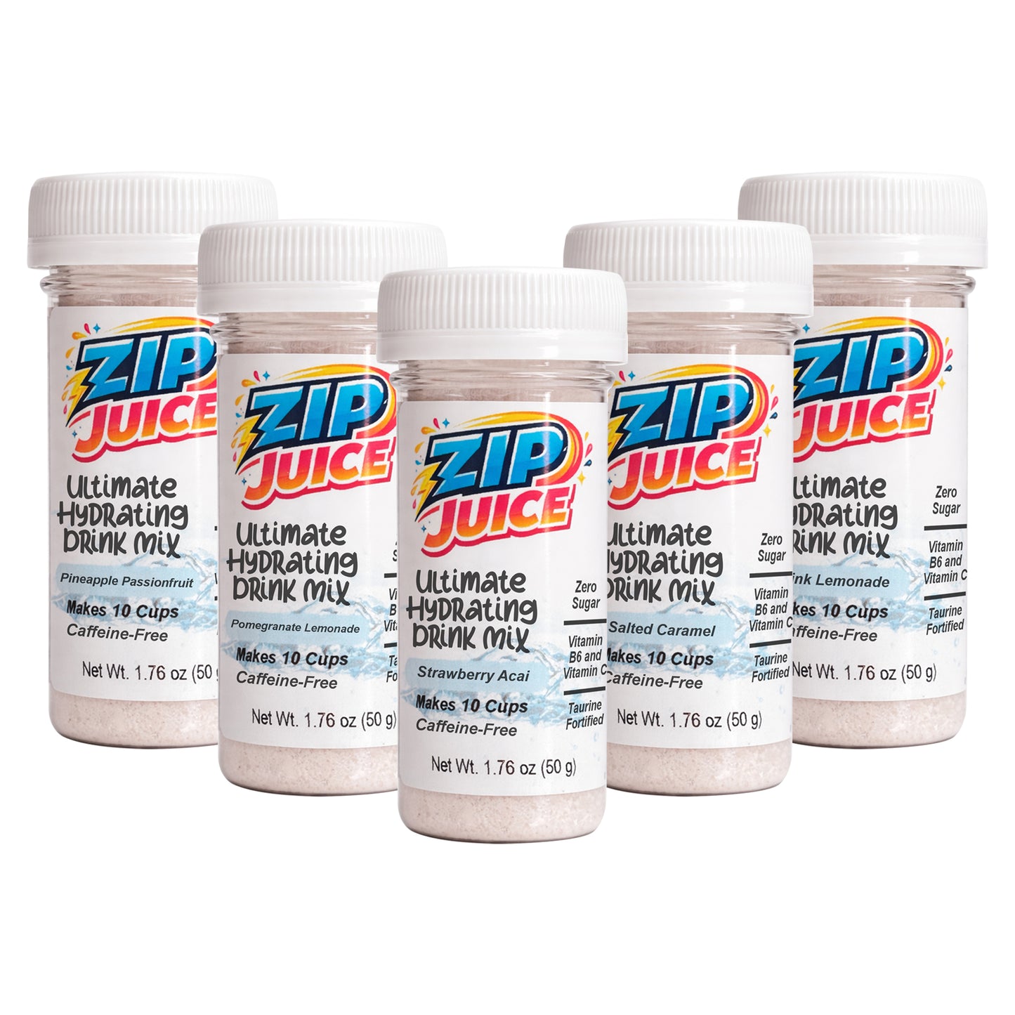 ZIP JUICE Caffeine-Free Sugar-Free Drink Mix – Refreshing Flavor Anytime for Easy Daily Hydration