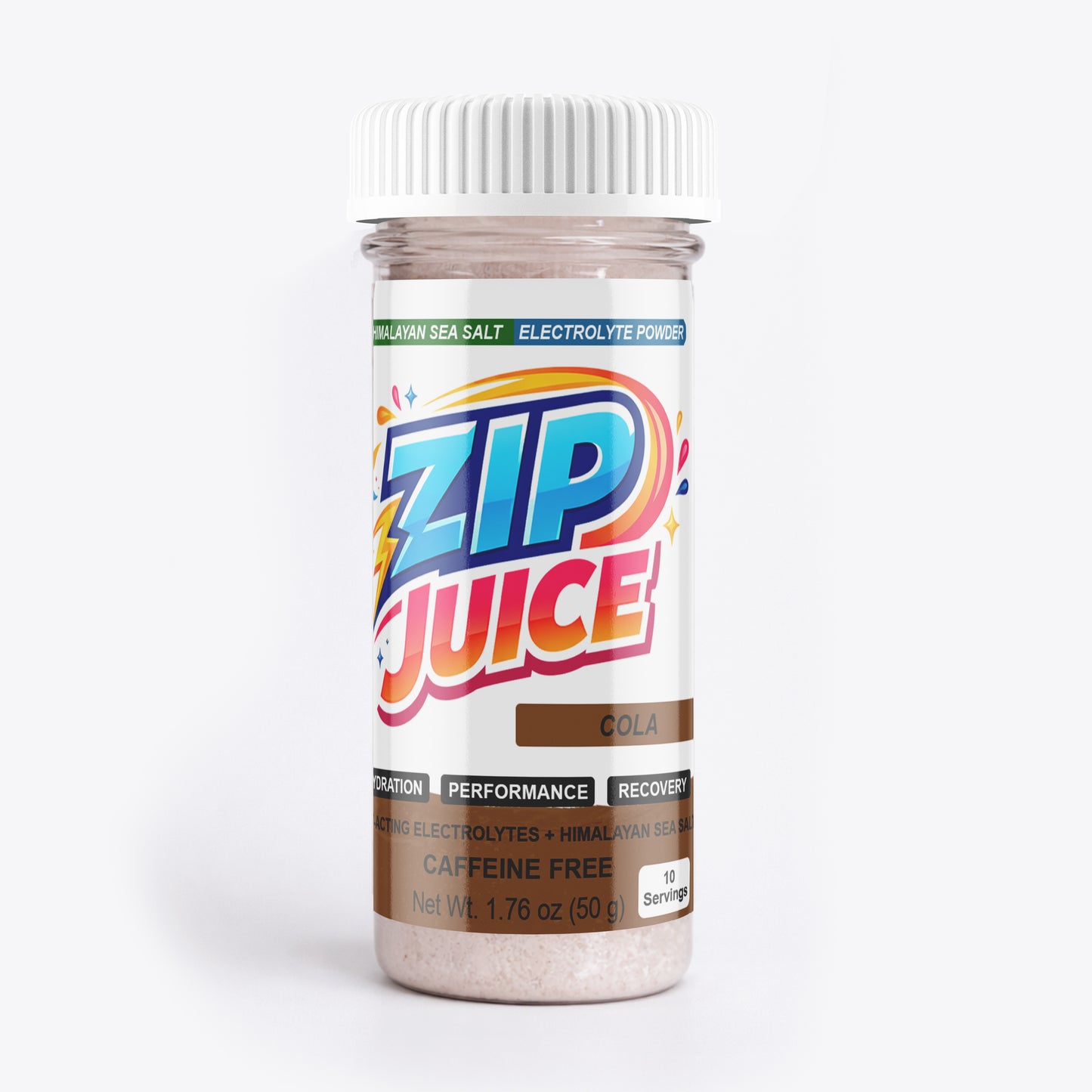 Zip Juice Caffeine Free Himalayan Sea Salt Electrolyte Powered Powder Drink Mix