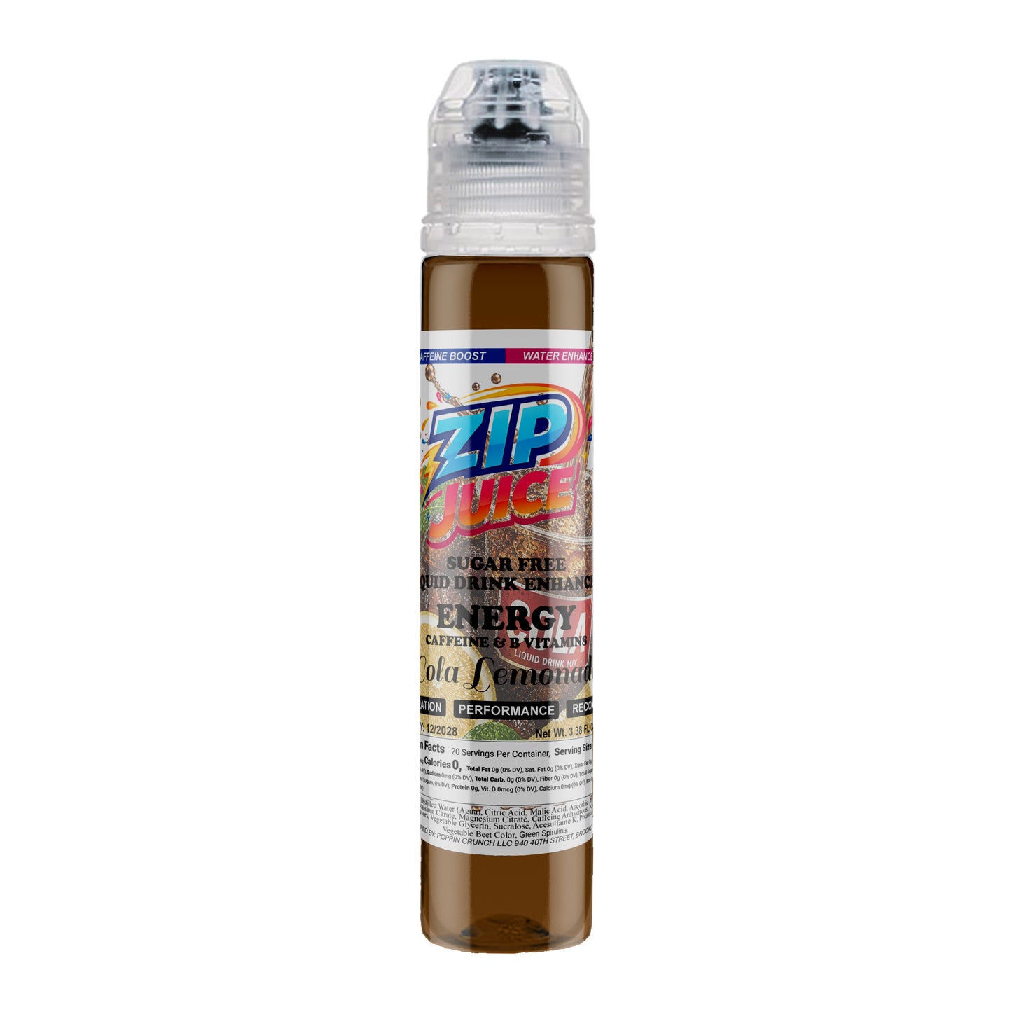 Zip Juice On The Go Sugar Free Water Enhancer with Caffeine and B Vitamins