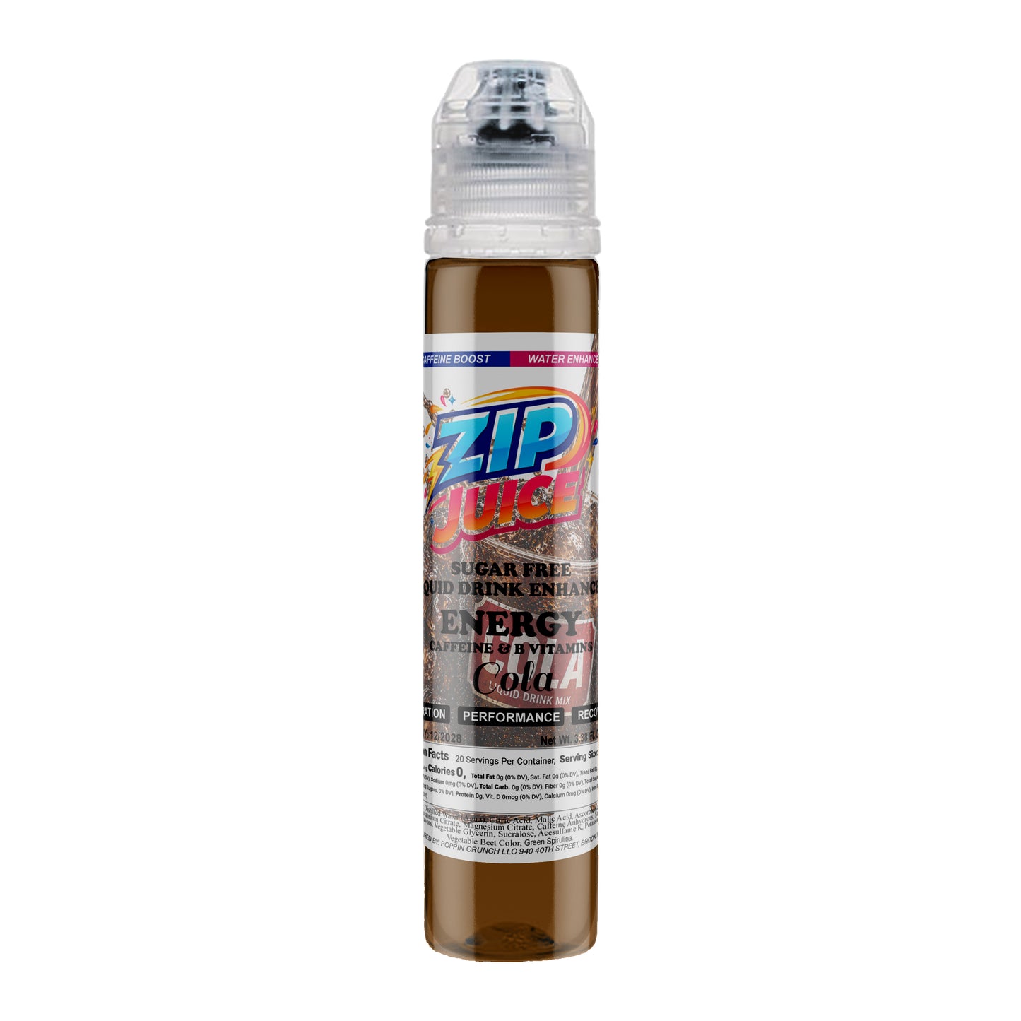 Zip Juice On The Go Sugar Free Water Enhancer with Caffeine and B Vitamins