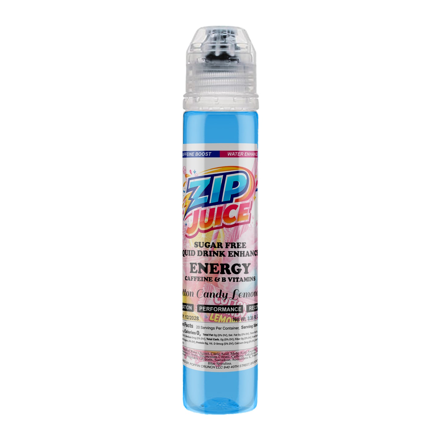 Zip Juice On The Go Sugar Free Water Enhancer with Caffeine and B Vitamins