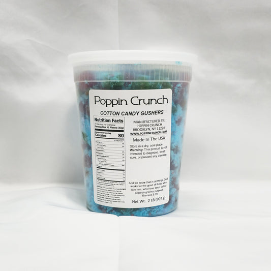 Poppin Crunch Cotton Candy Gushers Candy Snacks 1 - 2 LBS - Choice of Sweet or Sour Bonbon Candies Corn Sugar