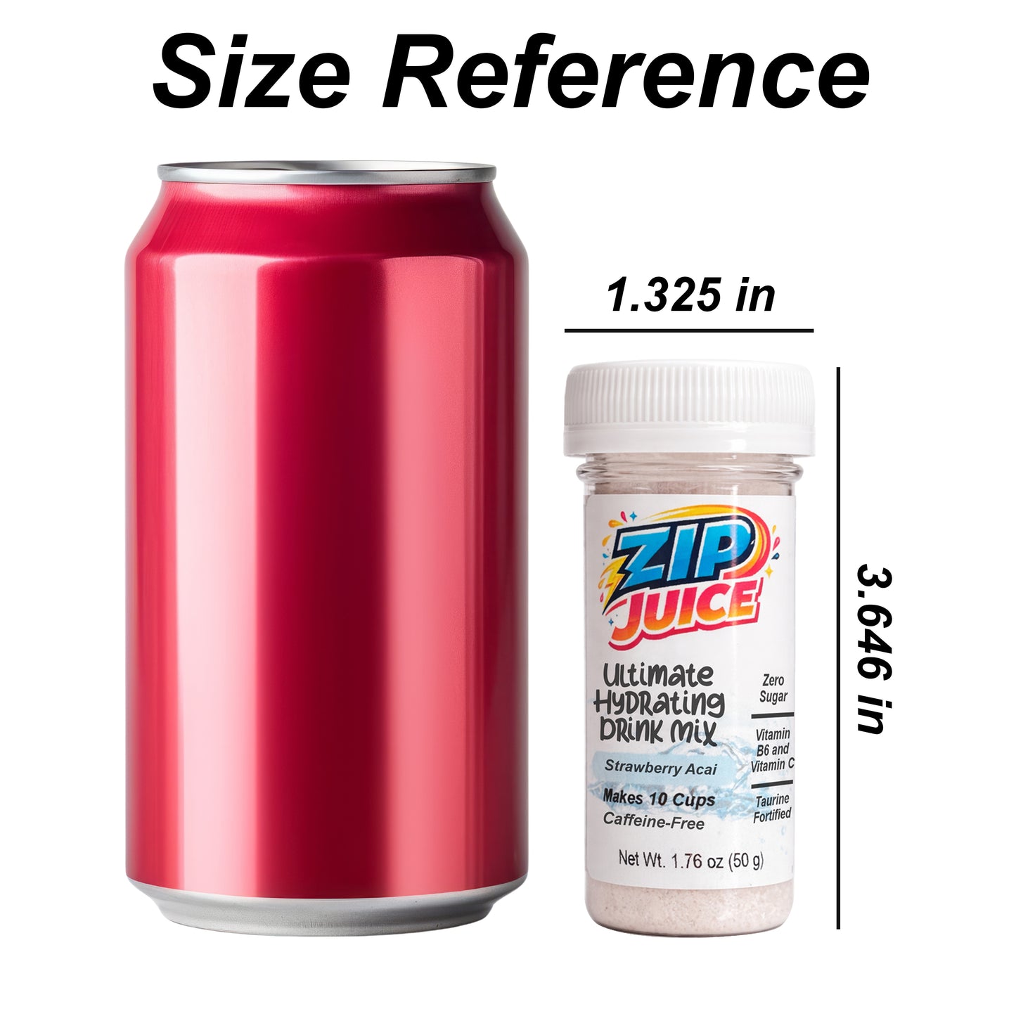 ZIP JUICE Caffeine-Free Sugar-Free Drink Mix – Refreshing Flavor Anytime for Easy Daily Hydration