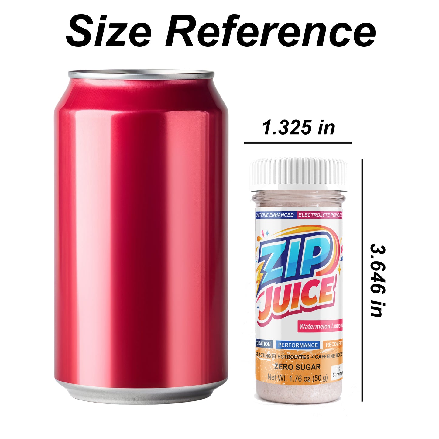 Zip Juice Caffeine Enhanced Electrolyte Powder Drink Mix