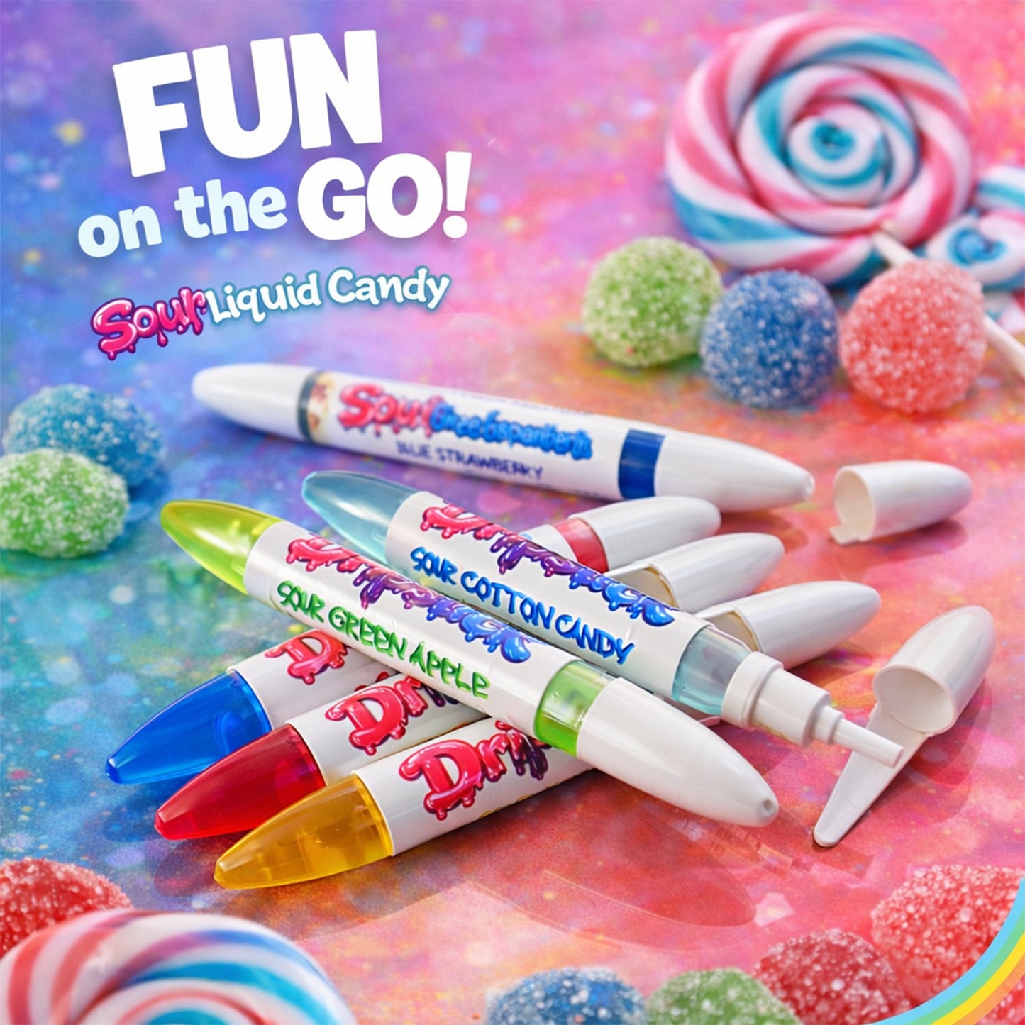 Drip Stick Liquid Candy Ink - 60 Fun Flavors to Choose From