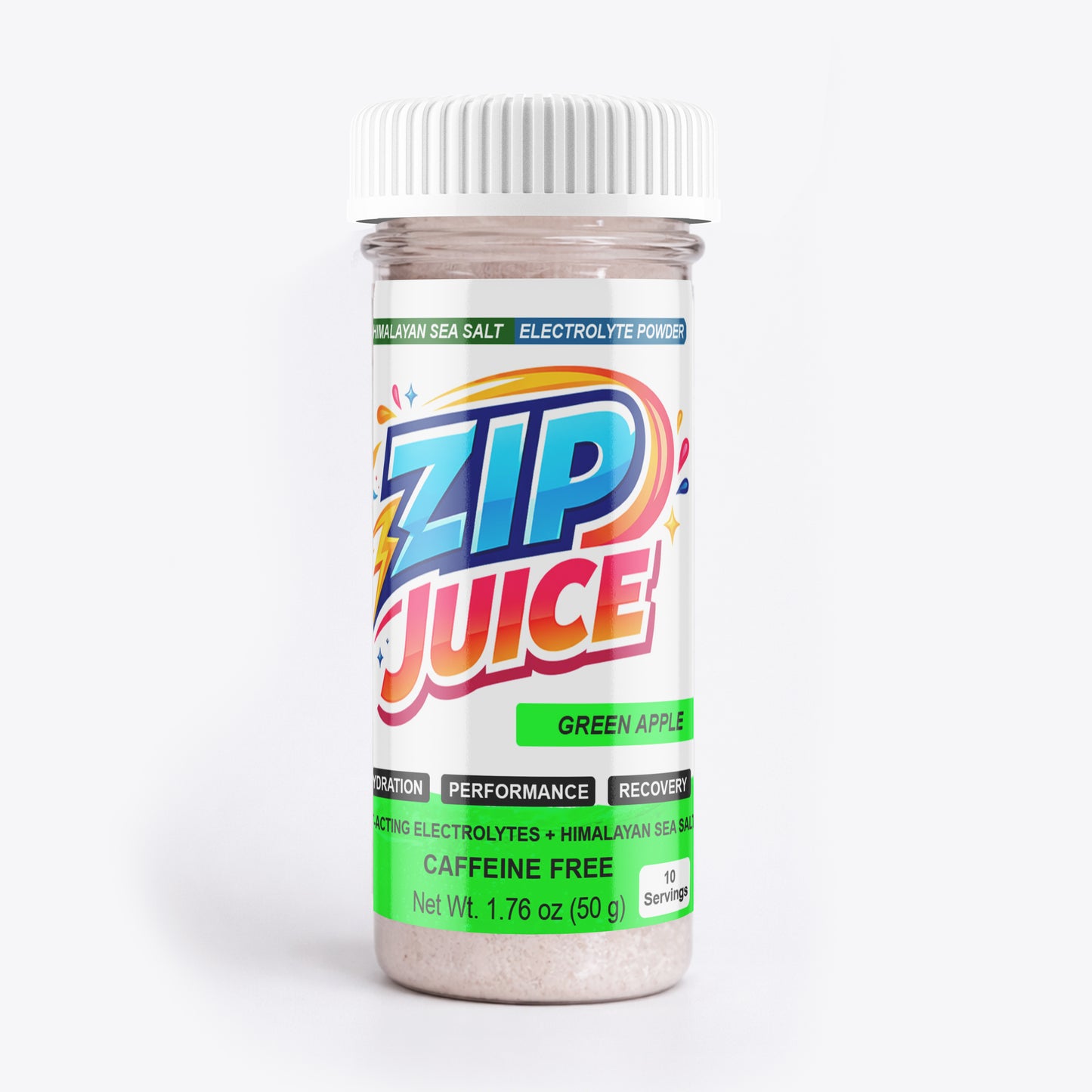Zip Juice Caffeine Free Himalayan Sea Salt Electrolyte Powered Powder Drink Mix