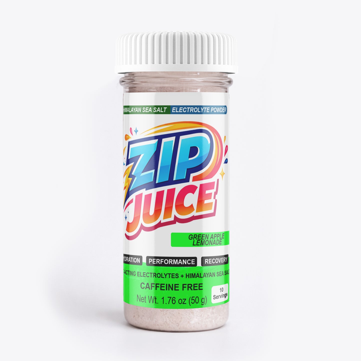 Zip Juice Caffeine Free Himalayan Sea Salt Electrolyte Powered Powder Drink Mix