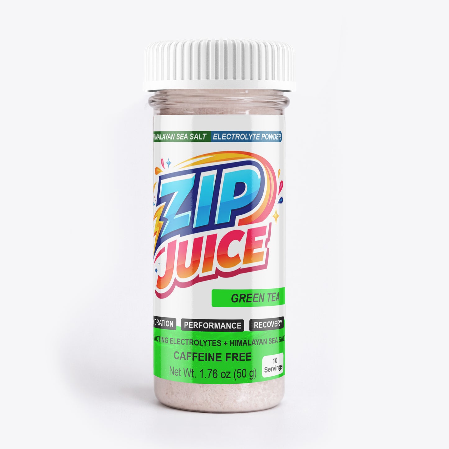 Zip Juice Caffeine Free Himalayan Sea Salt Electrolyte Powered Powder Drink Mix