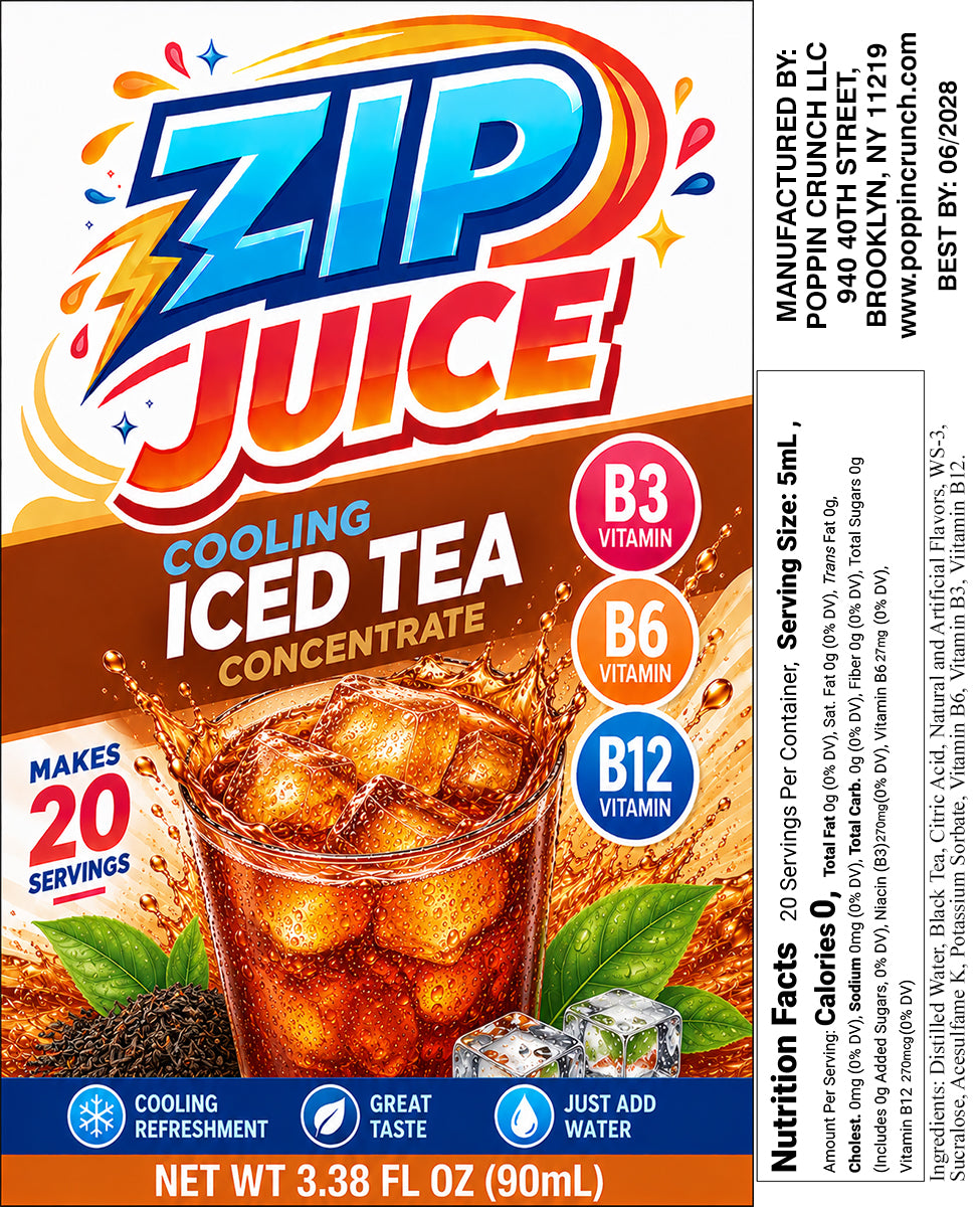 ZIP JUICE Cooling Iced Tea Concentrate – 20 Delicious Flavors