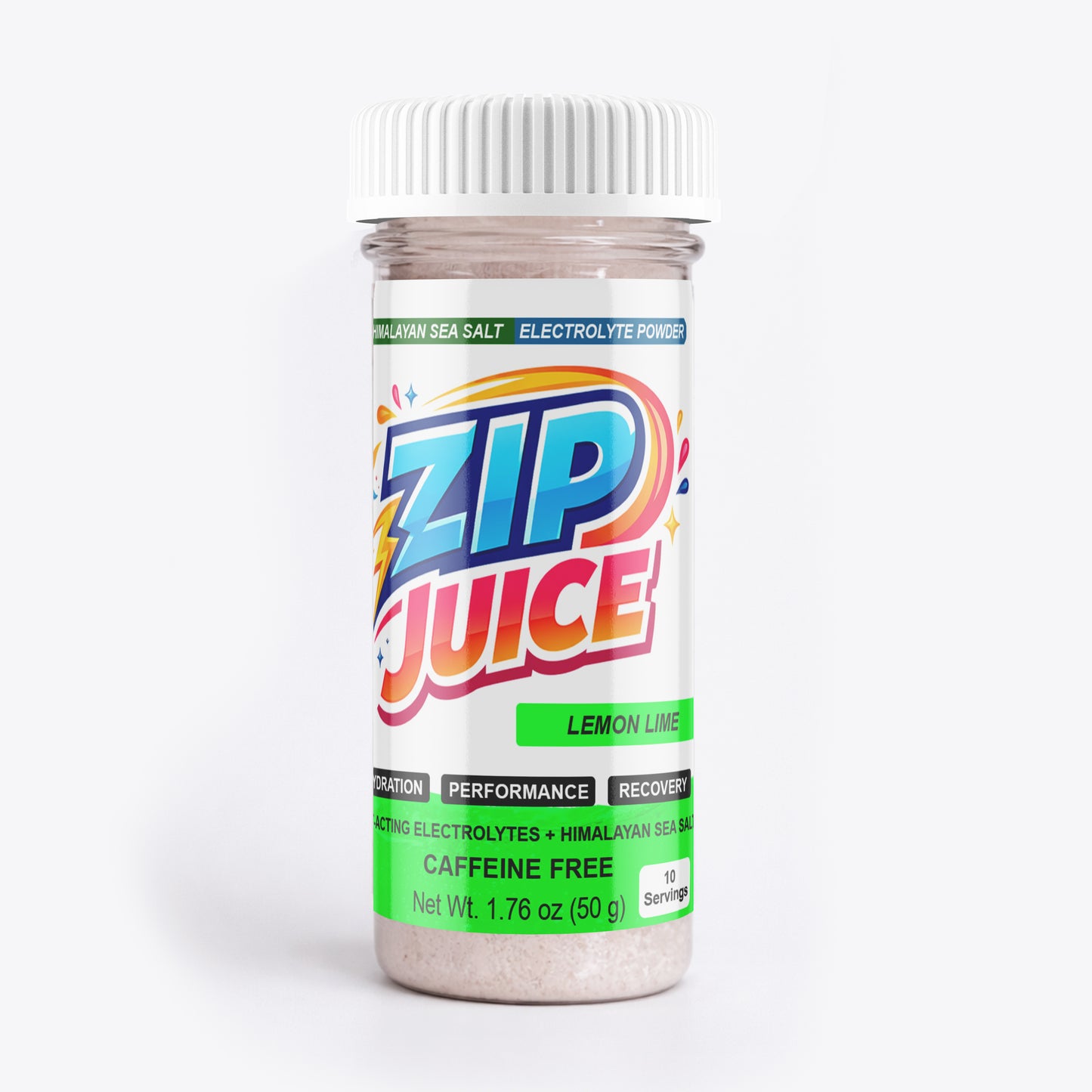 Zip Juice Caffeine Free Himalayan Sea Salt Electrolyte Powered Powder Drink Mix