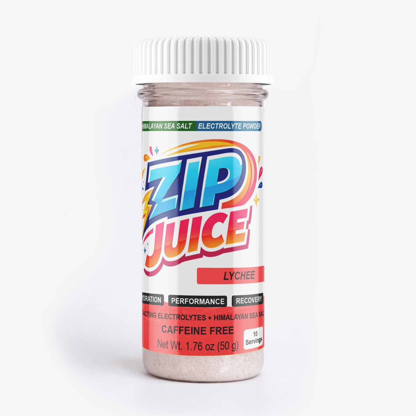 Zip Juice Caffeine Free Himalayan Sea Salt Electrolyte Powered Powder Drink Mix