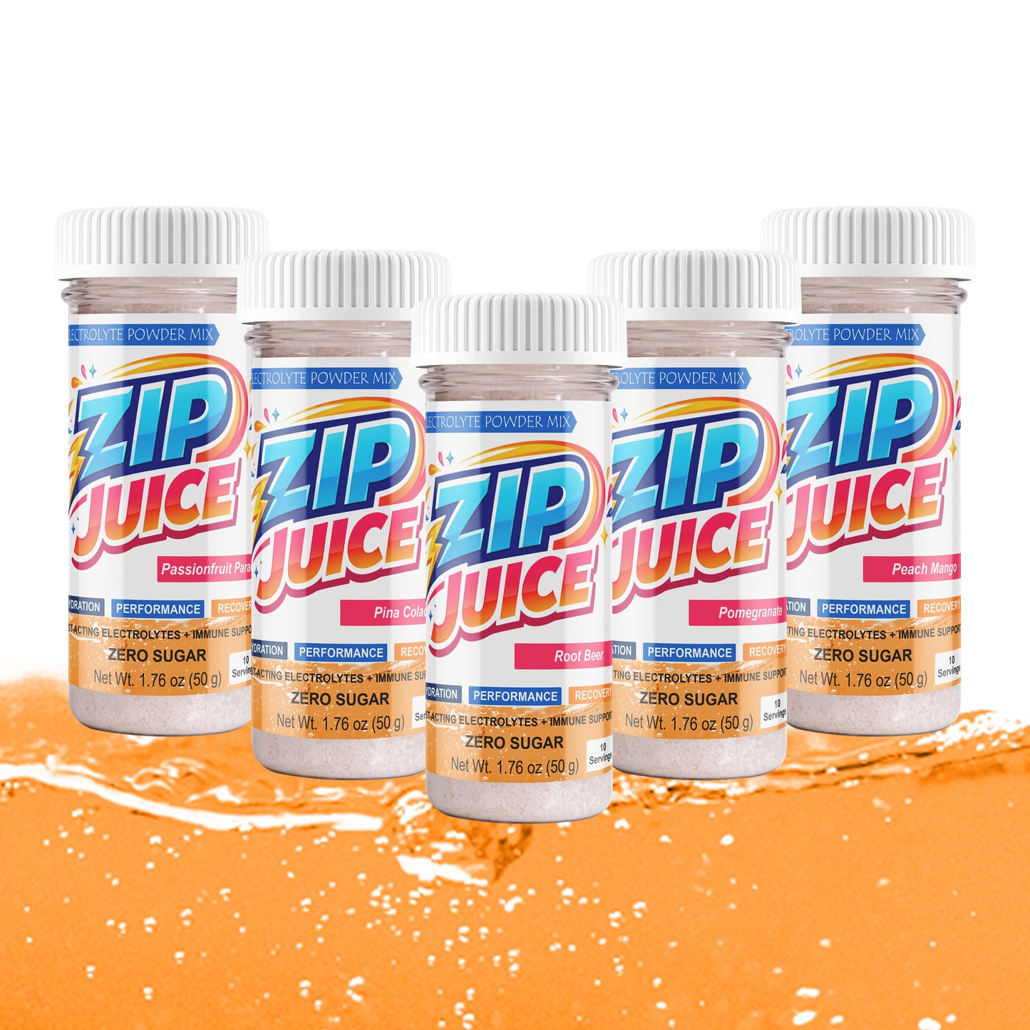Zip Juice Caffeine-Free Electrolyte Powder Drink Mix