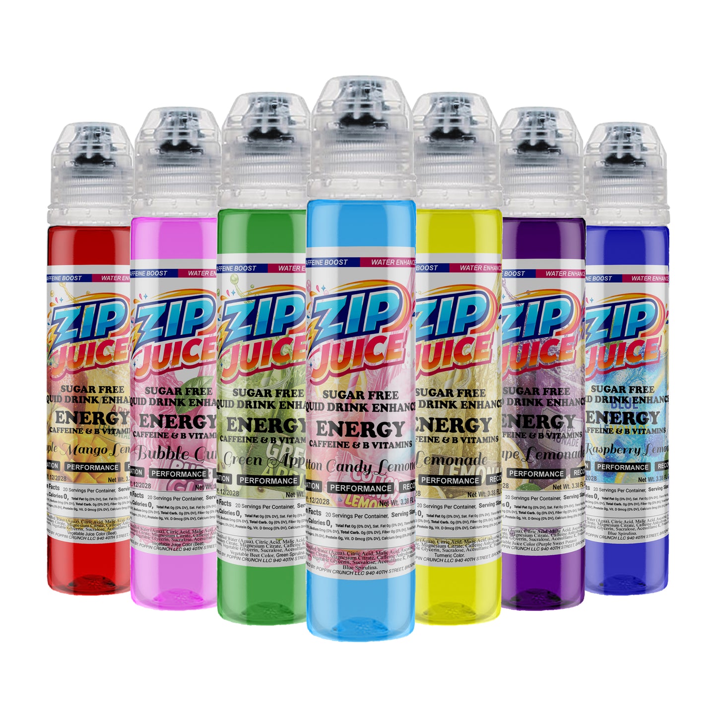 Zip Juice On The Go Sugar Free Water Enhancer with Caffeine and B Vitamins
