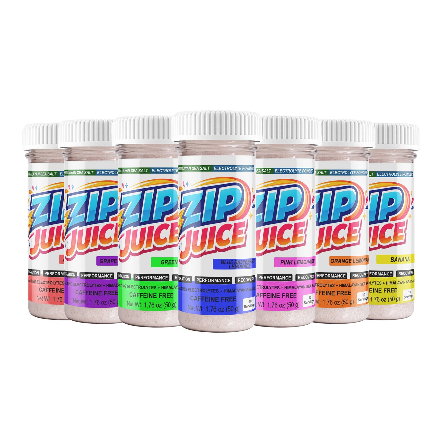 Zip Juice Caffeine Free Himalayan Sea Salt Electrolyte Powered Powder Drink Mix