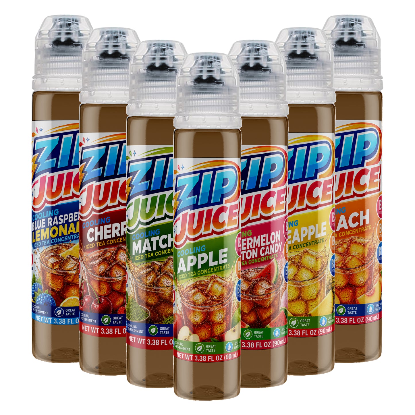 ZIP JUICE Cooling Iced Tea Concentrate – 20 Delicious Flavors