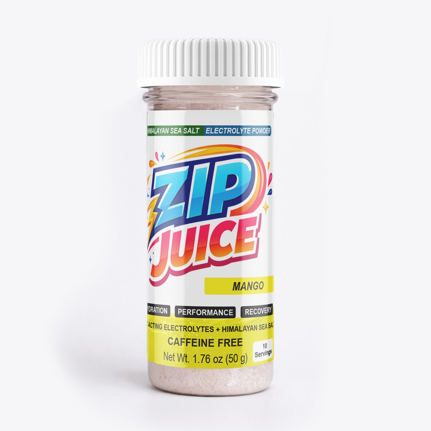 Zip Juice Caffeine Free Himalayan Sea Salt Electrolyte Powered Powder Drink Mix