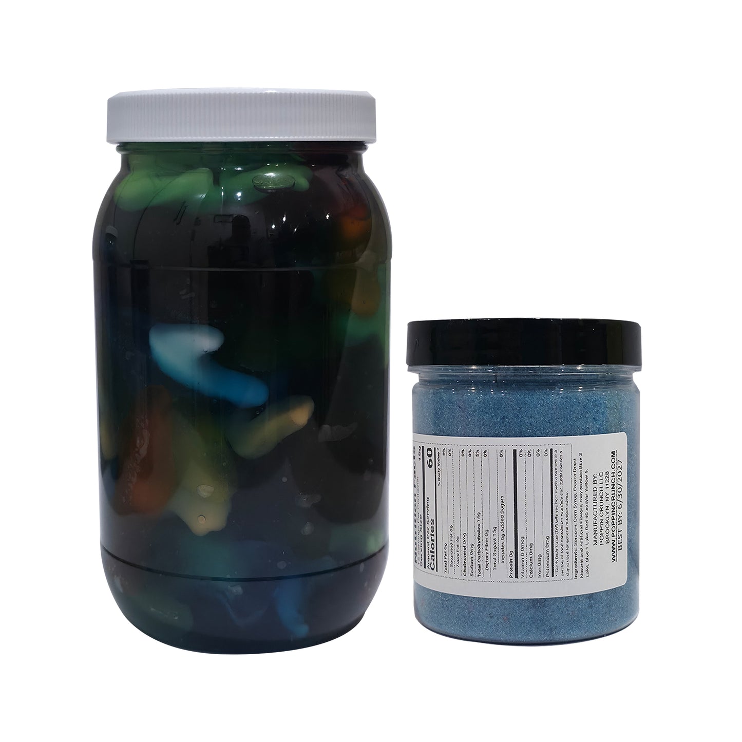 Poppin Crunch Gooey Mixed Gummy Madness & Sour Blue Raspberry Powder Bundle