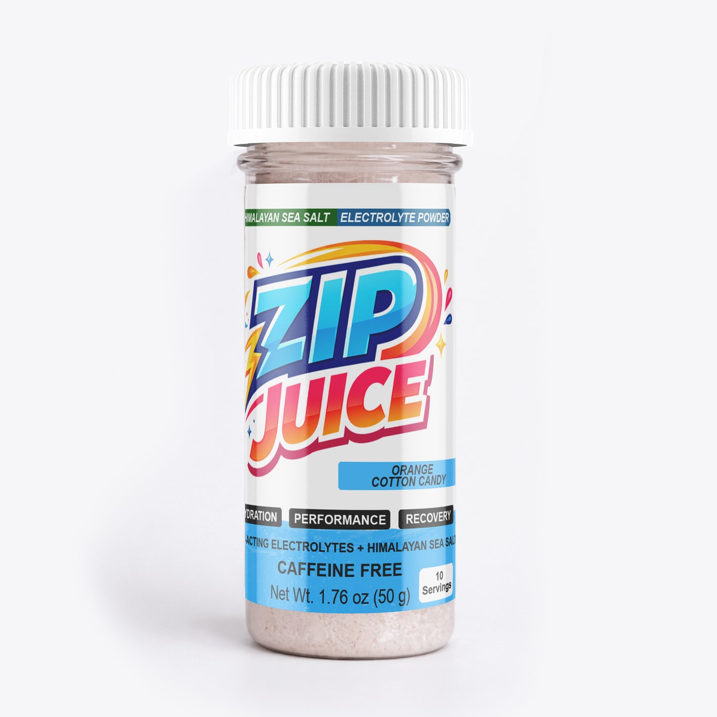 Zip Juice Caffeine Free Himalayan Sea Salt Electrolyte Powered Powder Drink Mix