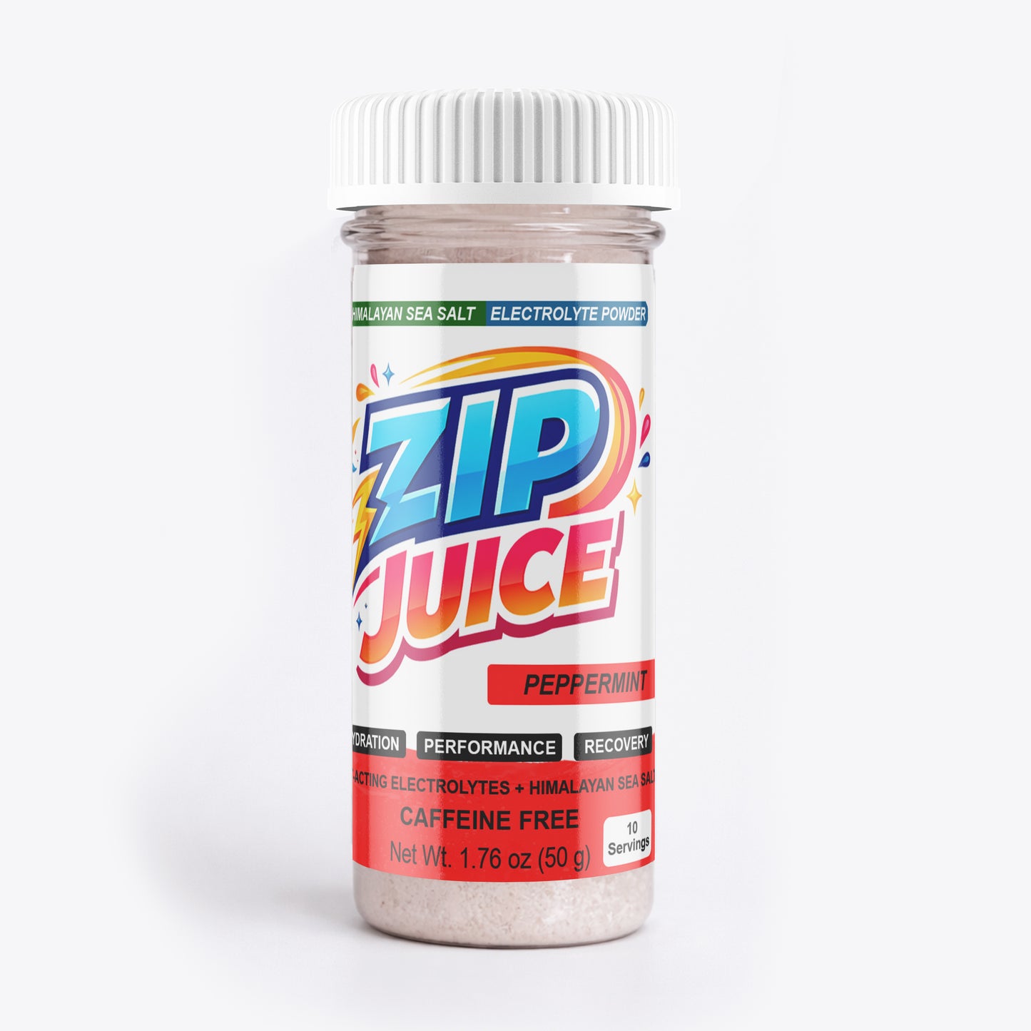Zip Juice Caffeine Free Himalayan Sea Salt Electrolyte Powered Powder Drink Mix