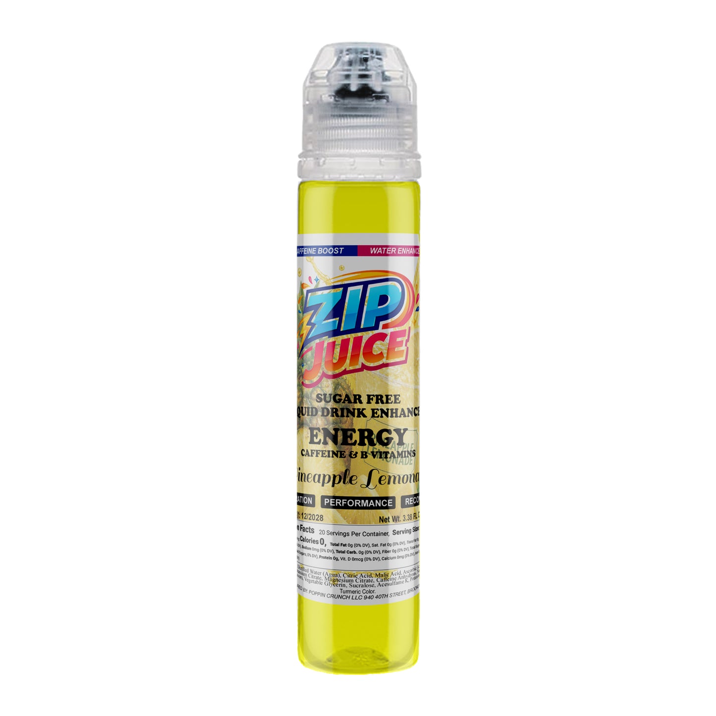 Zip Juice On The Go Sugar Free Water Enhancer with Caffeine and B Vitamins
