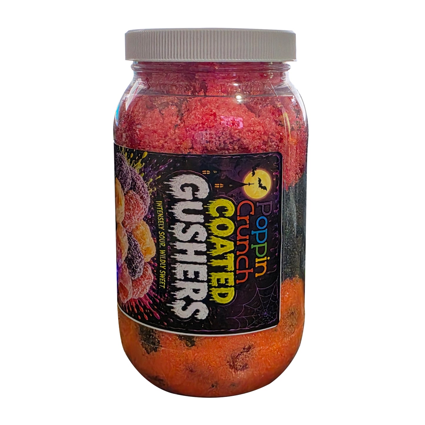 Poppin Crunch Intense Sour Coated Gushers – Black Raspberry, Peach & Watermelon Trio | 1 LB (16 oz / 454 g)