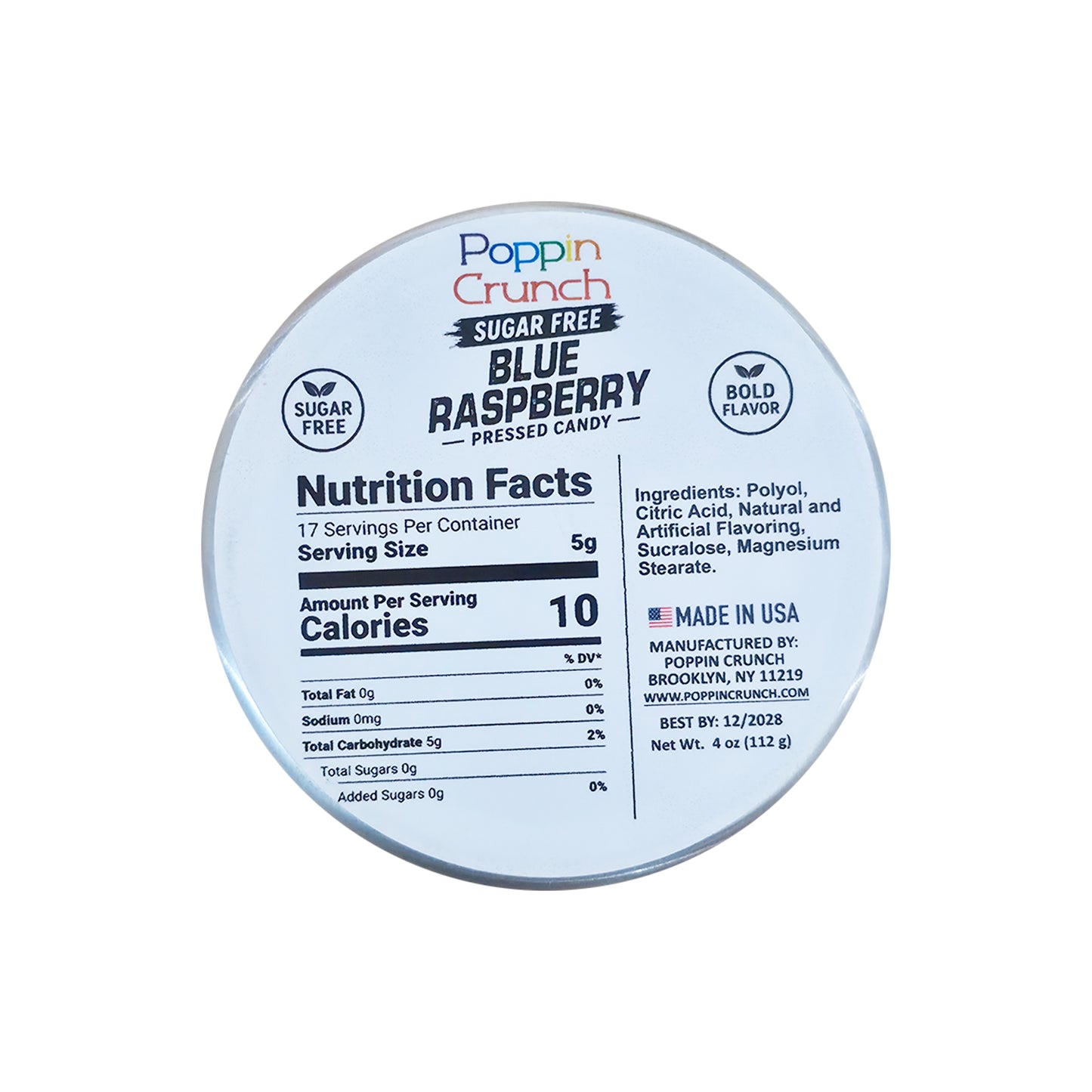 Poppin Crunch Sugar-Free Pressed Candy - 25 Flavor Options