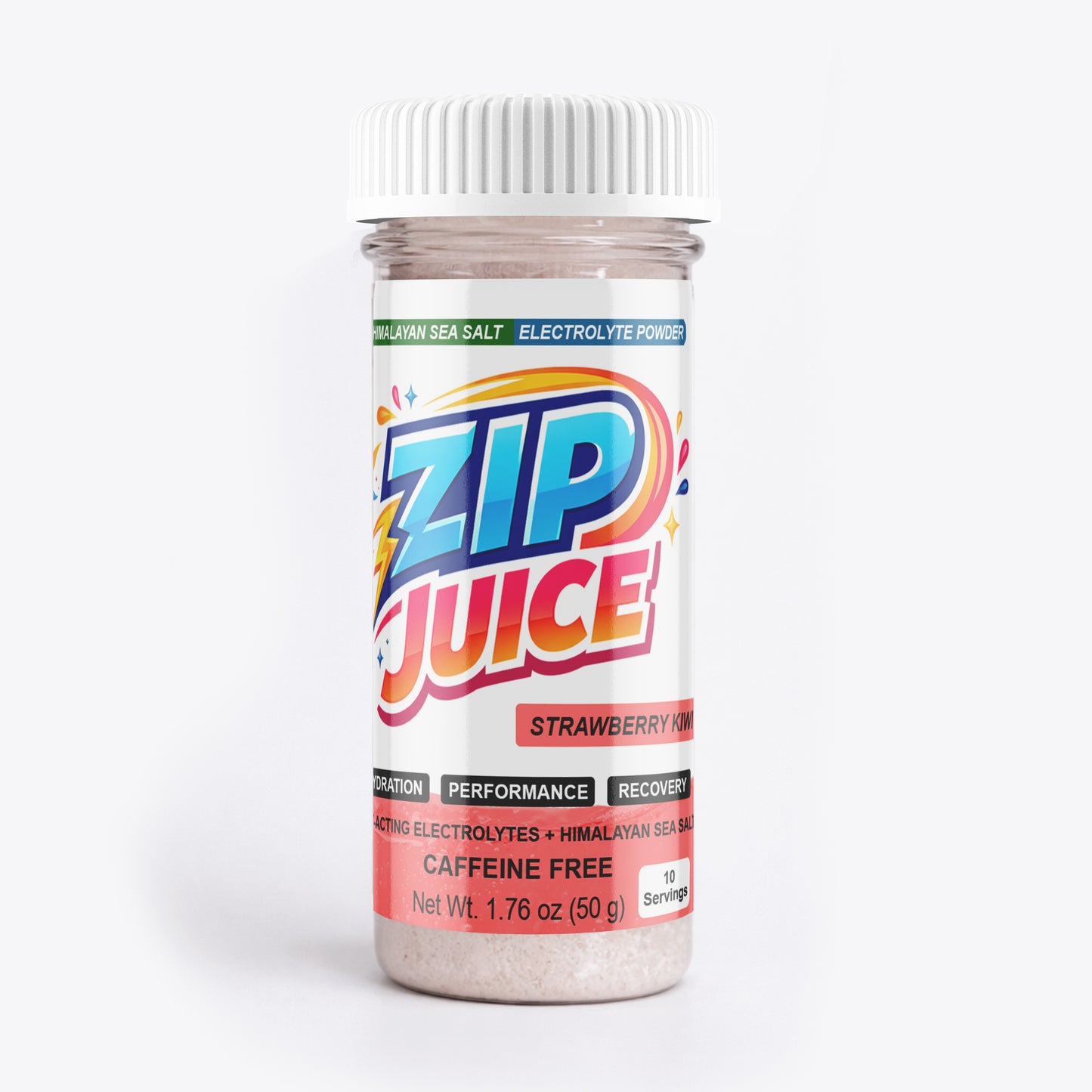 Zip Juice Caffeine Free Himalayan Sea Salt Electrolyte Powered Powder Drink Mix