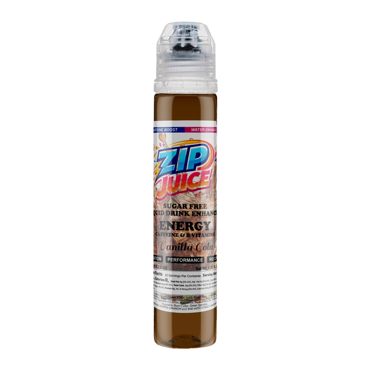 Zip Juice On The Go Sugar Free Water Enhancer with Caffeine and B Vitamins