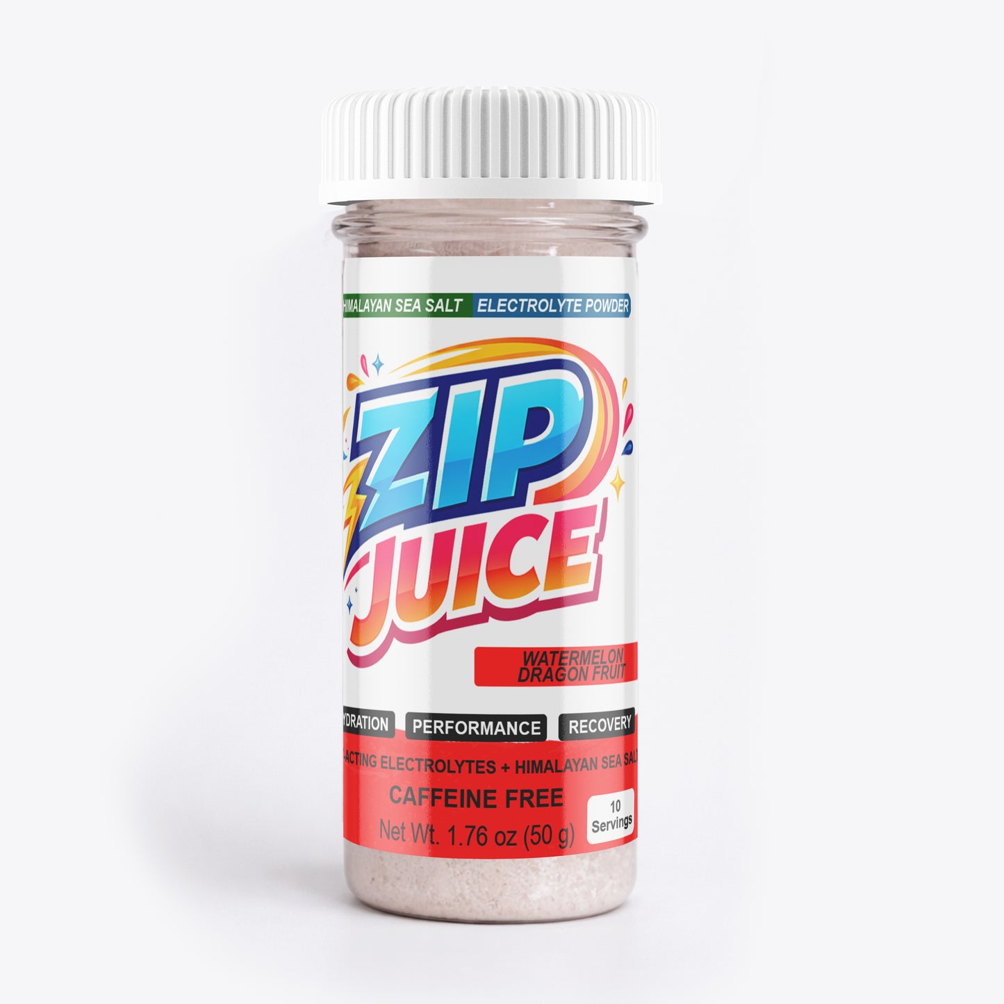 Zip Juice Caffeine Free Himalayan Sea Salt Electrolyte Powered Powder Drink Mix