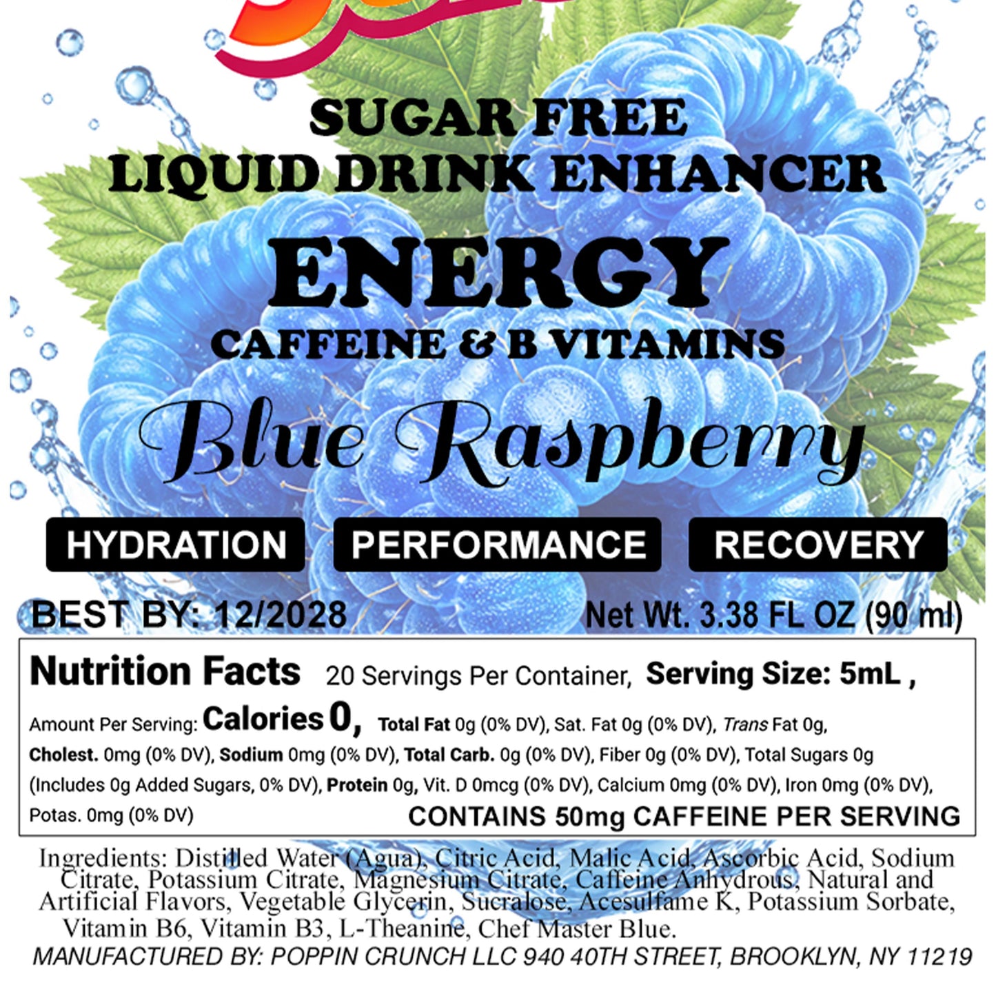 Zip Juice On The Go Sugar Free Water Enhancer with Caffeine and B Vitamins